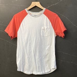 Mens Express Small Baseball T-Shirt Orange/ White / Gray